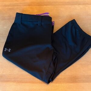 Under Armour Black Softball Pants. Large